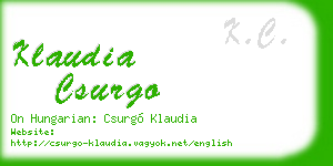 klaudia csurgo business card